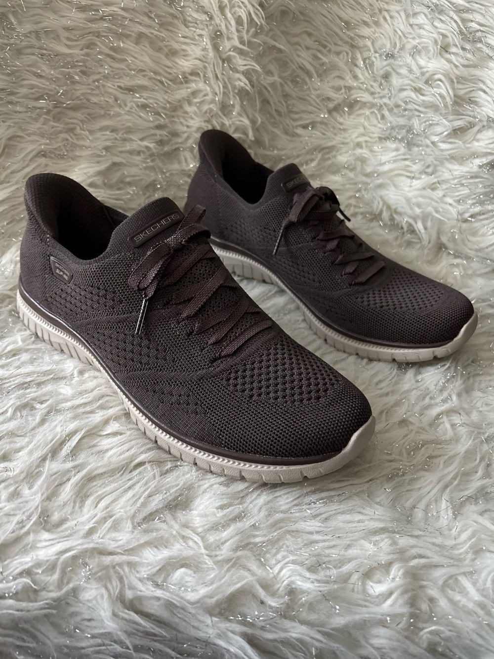 Skechers Hands Free Slip-Ins Women’s Chocolate Sneakers Size US8.5 UK5.5 EU38.5